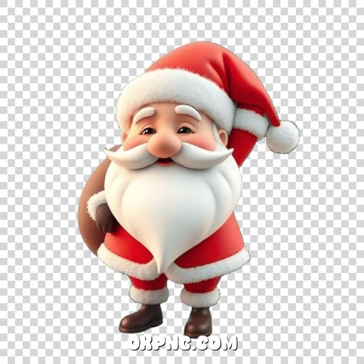 santa claus cartoonish 2d art png